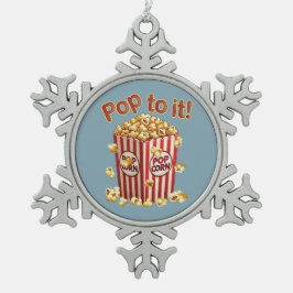 Poppin' with Style - "Pop dazu!" Schneeflocken Zinn-Ornament