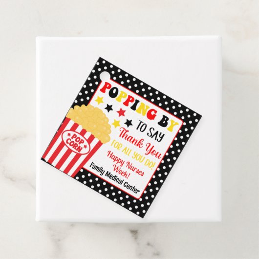 Popping by say Dankeschön Geschenk Geschenkanhänger (Beispiel)