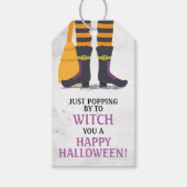 Popping By to Hexe dir ein glückliches Halloween Geschenkanhänger (Vorderseite)