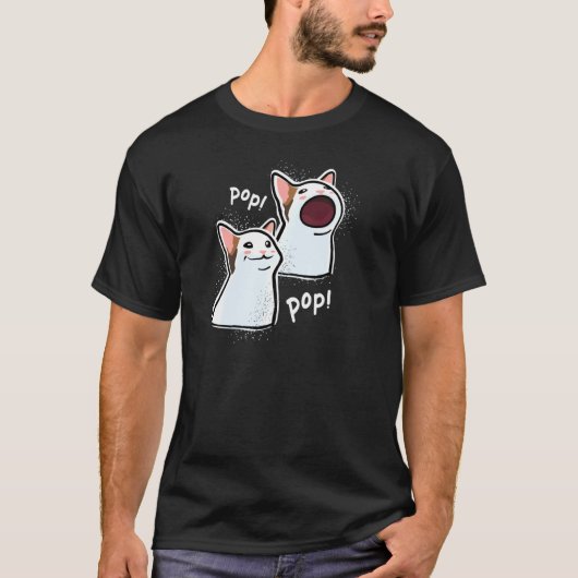 Popping Cat Meme Pop Cat Funny Cat Memes Pullover (Vorderseite)