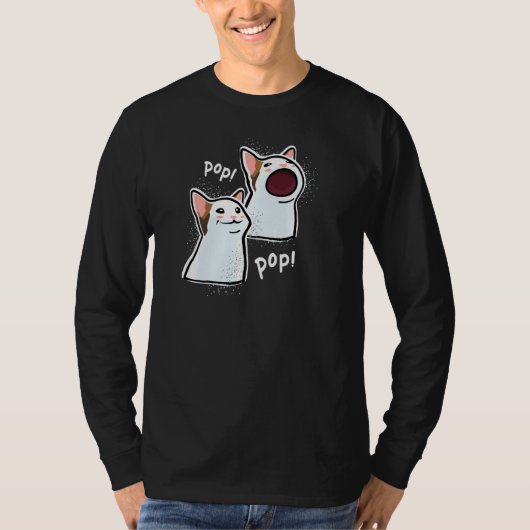 Popping Cat Meme Pop Cat Funny Cat Memes Pullover (Vorderseite)