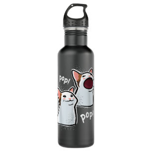 Popping Cat Meme Pop Cat lustige PopCat Edelstahlflasche