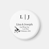 Popping Champagne &Toasting Glasses Party Wedding Magnet (Vorne)