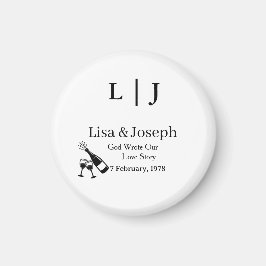 Popping Champagne &Toasting Glasses Party Wedding  Magnet