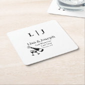 Popping Champagne &Toasting Glasses Party Wedding Rechteckiger Pappuntersetzer (angewinkelt)