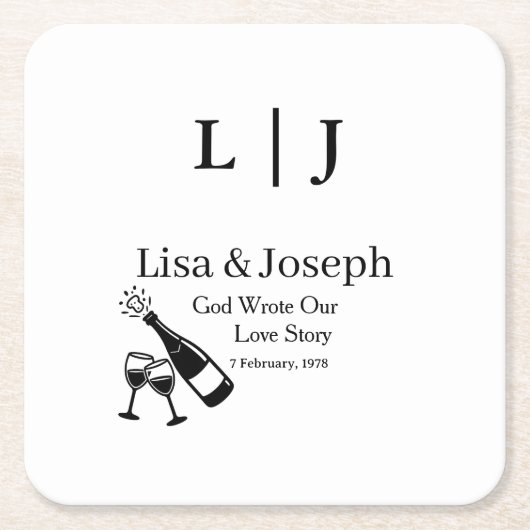 Popping Champagne &Toasting Glasses Party Wedding Rechteckiger Pappuntersetzer (Vorderseite)