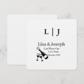 Popping Champagne &Toasting  Party Wedding  Einladung (Vorne/Hinten)