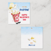 Popping durch Popcorn Valentine Mitteilungskarte (Vorne/Hinten)