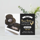 Popping Flaschen Neujahrs-Kinderankündigung Feiertagskarte (Stehend Vorderseite)