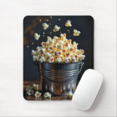 Popping Popcorn In Metal Bucket Mousepad (Mit Mouse)