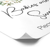 Poppin's Babyflaschen Kinderdusche Babys sind süß Poster (Ecke)