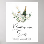 Poppin's Babyflaschen Kinderdusche Babys sind süß Poster (Vorne)