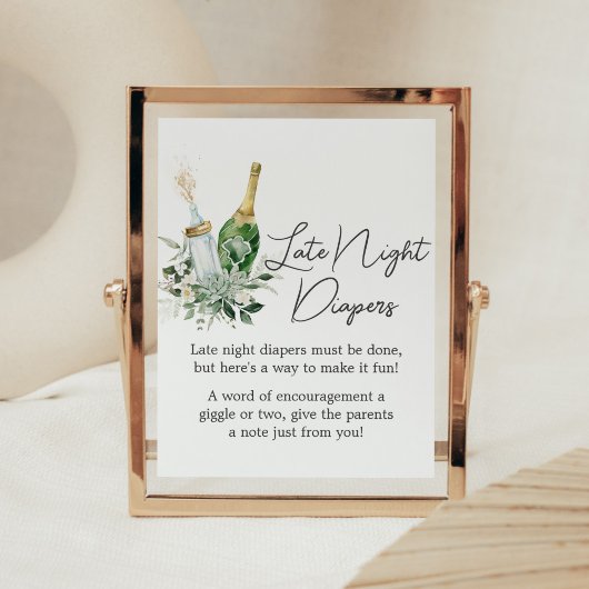 Poppin's Flaschen Babydusche Spätnachtsspülung Poster