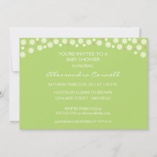 Poppin'Up Daisies Babydusche Einladung