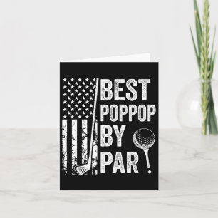 Poppop By Par Usa Flag Golf Fathers Day Golfing Gr Karte