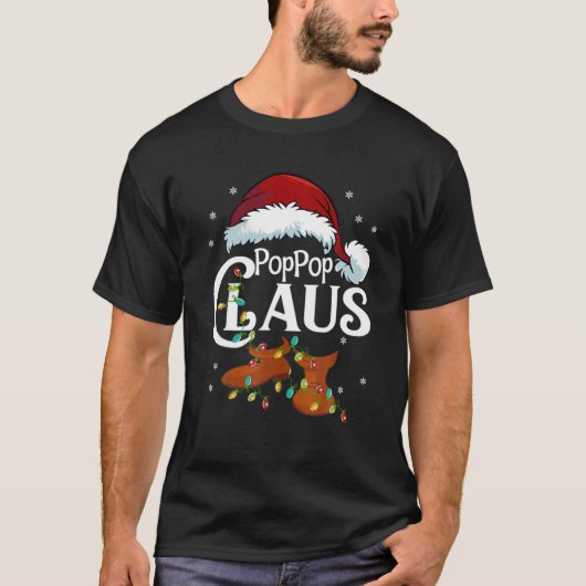 Poppop Claus , Family Matching Poppop Claus Pajama T-Shirt (Vorderseite)