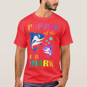 PopPop des Baby Birthday Shark PopPop Shark Chr T-Shirt