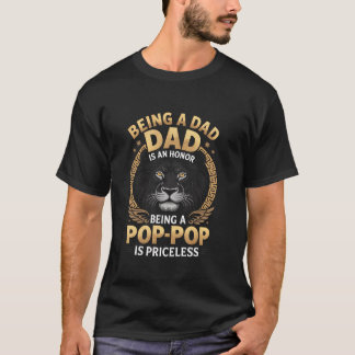 PopPop Großvater Lion Vatertag Geburtstagsgeschenk T-Shirt