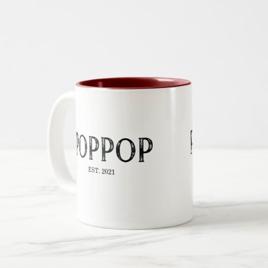PopPop-Jahr Zweifarbige Tasse (Vorderseite Links)