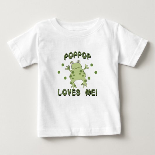 PopPop Lieben ich Frosch Baby T-shirt (Vorderseite)