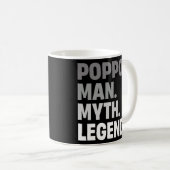 PopPop Man Myth Legend Funny Father Gift Vater für Kaffeetasse (VorderseiteRechts)