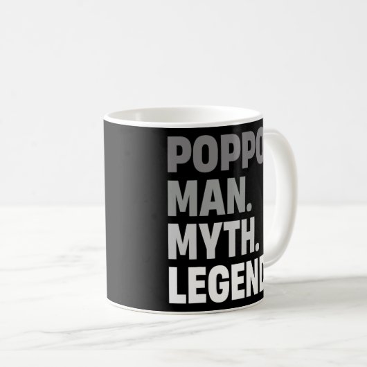 PopPop Man Myth Legend Funny Father Gift Vater für Kaffeetasse (VorderseiteRechts)