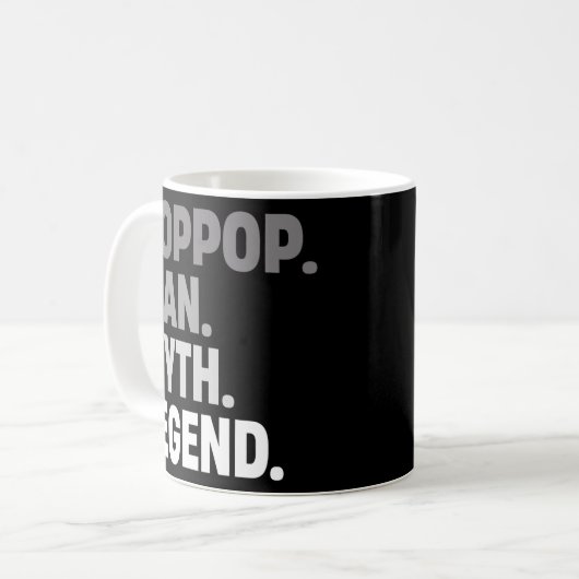 PopPop Man Myth Legend Funny Father Gift Vater für Kaffeetasse (Vorderseite Links)