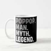PopPop Man Myth Legend Funny Father Gift Vater für Kaffeetasse (Links)