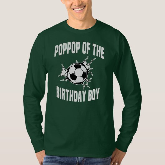 Poppop of the Birthday Boy Soccer Team Bday Party T-Shirt (Vorderseite)