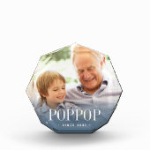 Poppop Opa Jahr etabliert Fotoblock (Vorderseite)