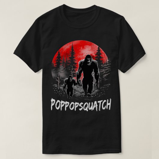Poppop Squatch Funny Vater Fathers Day T-Shirt (Design vorne)