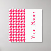 Popppy Modern Hahnentrittmuster mit Namen Leinwanddruck (Vorderseite)