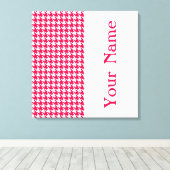 Popppy Modern Hahnentrittmuster mit Namen Leinwanddruck (Insitu (Holzboden))