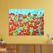 "Poppy Ansammlung" Kunst, Kultur und Kunst von Sus Leinwanddruck (Insitu (Wohnzimmer))