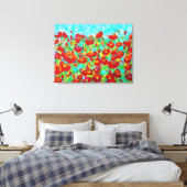 "Poppy Ansammlung" Kunst, Kultur und Kunst von Sus Leinwanddruck (Insitu (Schlafzimmer))