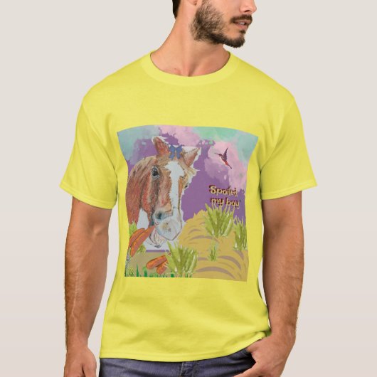Poppy Art lustige Farben T-Shirt (Vorderseite)