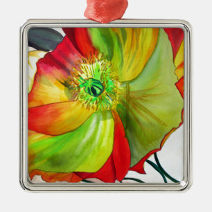 Poppy Art macro poppy Ornament Aus Metall