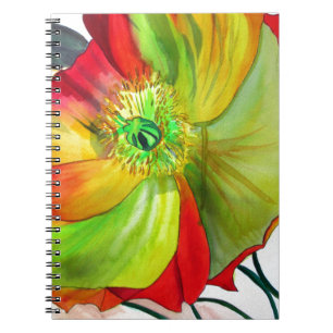 Poppy Art Makro-Mohn Notizblock