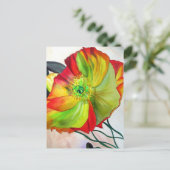 Poppy Art Makro-Mohn Postkarte (Stehend Vorderseite)