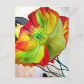 Poppy Art Makro-Mohn Postkarte (Vorderseite)