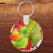 Poppy Art Makro-Mohn Schlüsselanhänger (Vorderseite)