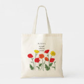 Poppy August Geburtsmonat Blume Bag Tragetasche (Rückseite)
