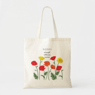 Poppy August Geburtsmonat Blume Bag Tragetasche