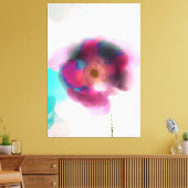 Poppy aus Troy Burgund Wasserfarbenflora Leinwanddruck (Insitu (Wohnzimmer))