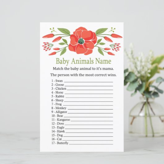 Poppy Baby Animals Name Game (Stehend Vorderseite)