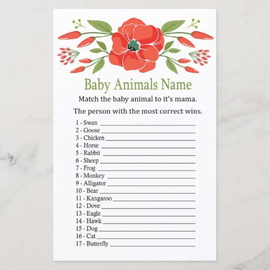 Poppy Baby Animals Name Game (Vorderseite)