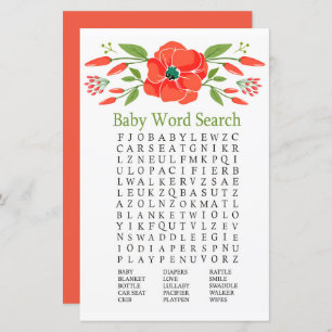 Poppy Baby Shooter Word Search Game