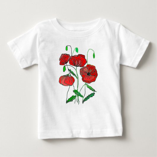 Poppy Baby T - Shirt Malerei (Vorderseite)
