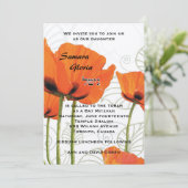 Poppy Bat Mitzvah Einladung (Stehend Vorderseite)