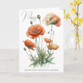 Poppy Birth Blume August Geburtstagskarte Karte (Gelbe Blume)